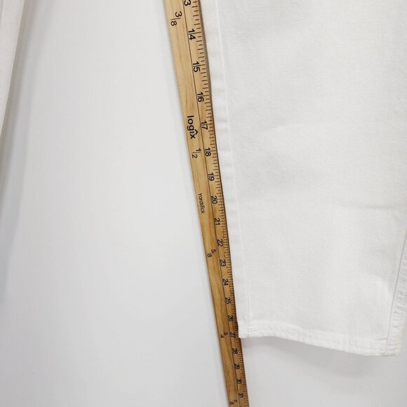 Albina Dotti cargo jeans Womens 2/R White  With Green Back Pockets - Picture 11 of 12